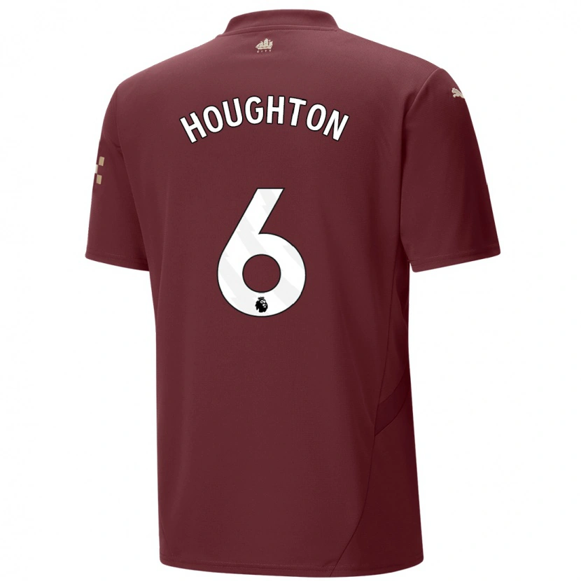 Danxen Kvinder Steph Houghton #6 Rødbrun Tredje Sæt Spillertrøjer 2024/25 Trøje T-Shirt