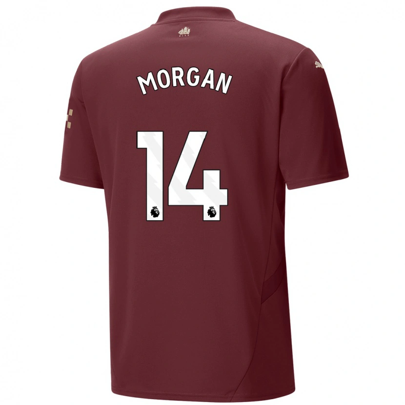 Danxen Kvinder Esme Morgan #14 Rødbrun Tredje Sæt Spillertrøjer 2024/25 Trøje T-Shirt