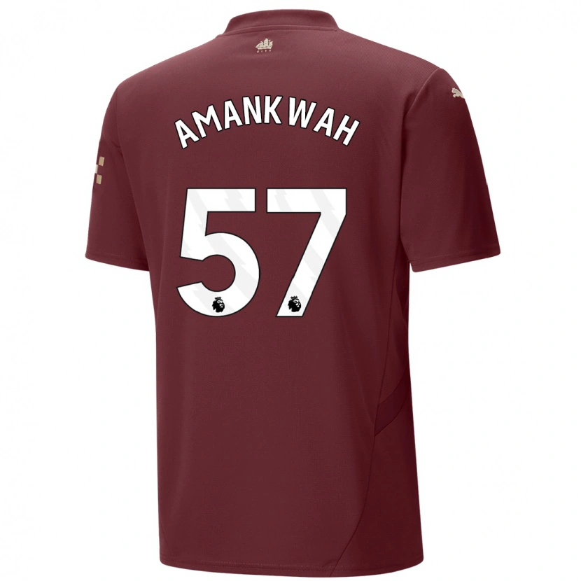 Danxen Kvinder Yeboah Amankwah #57 Rødbrun Tredje Sæt Spillertrøjer 2024/25 Trøje T-Shirt