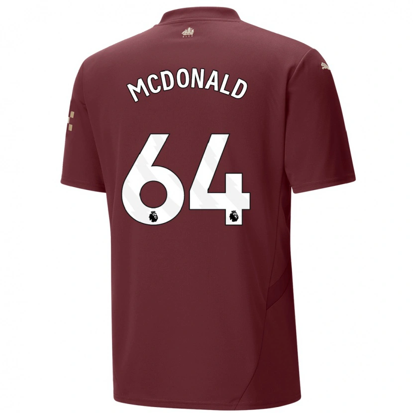 Danxen Kvinder Rowan Mcdonald #64 Rødbrun Tredje Sæt Spillertrøjer 2024/25 Trøje T-Shirt