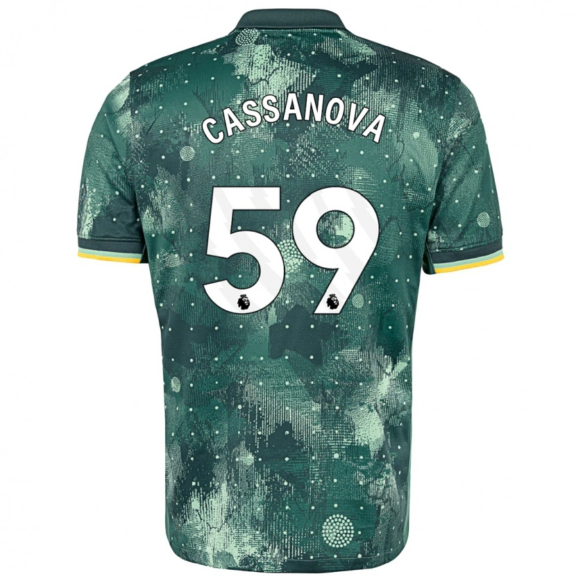 Danxen Kvinder Dante Cassanova #59 Mintgrøn Tredje Sæt Spillertrøjer 2024/25 Trøje T-Shirt