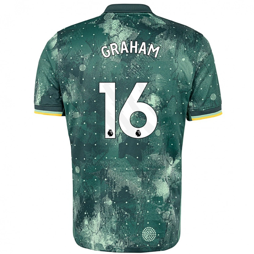 Danxen Kvinder Kit Graham #16 Mintgrøn Tredje Sæt Spillertrøjer 2024/25 Trøje T-Shirt