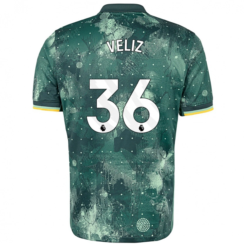 Danxen Kvinder Alejo Véliz #36 Mintgrøn Tredje Sæt Spillertrøjer 2024/25 Trøje T-Shirt