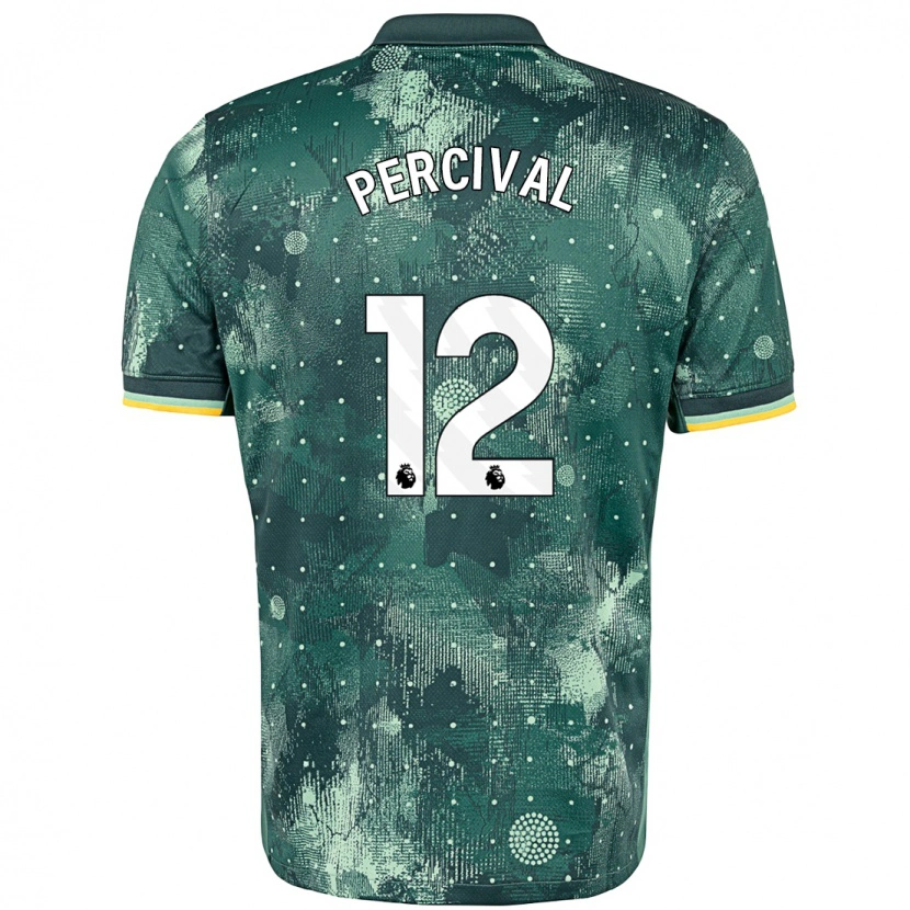 Danxen Kvinder Ria Percival #12 Mintgrøn Tredje Sæt Spillertrøjer 2024/25 Trøje T-Shirt