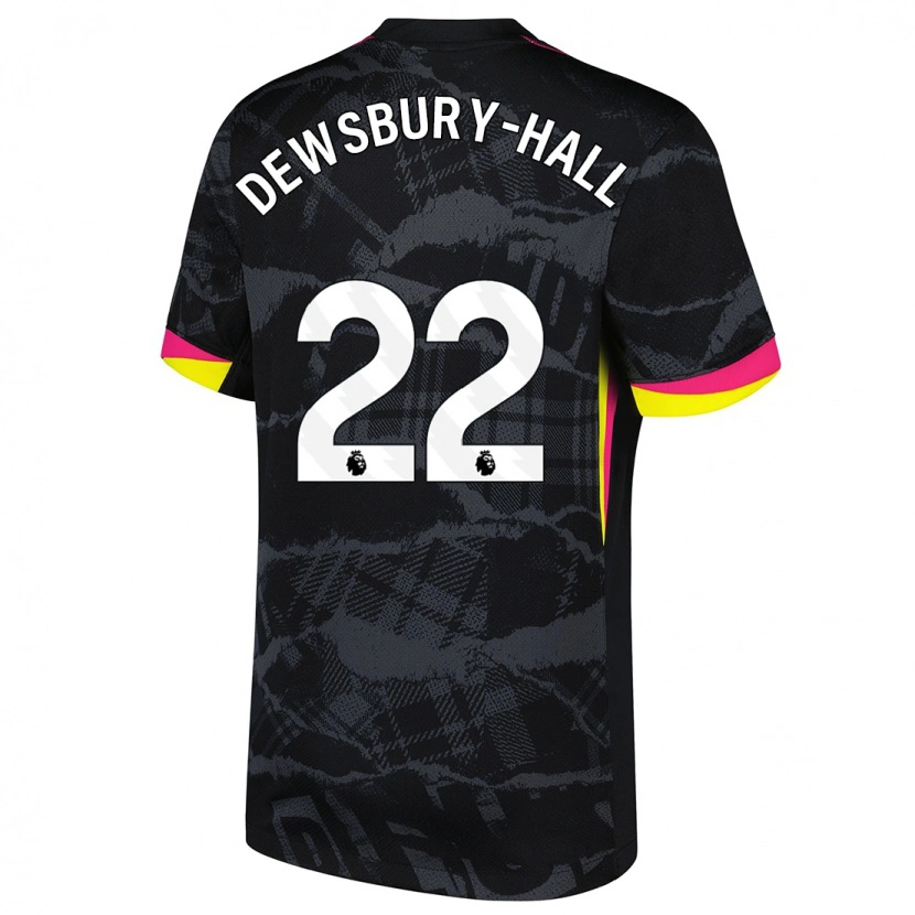 Danxen Kvinder Kiernan Dewsbury-Hall #22 Sort Pink Tredje Sæt Spillertrøjer 2024/25 Trøje T-Shirt