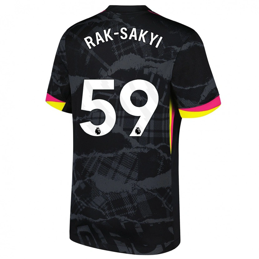 Danxen Kvinder Sam Rak-Sakyi #59 Sort Pink Tredje Sæt Spillertrøjer 2024/25 Trøje T-Shirt