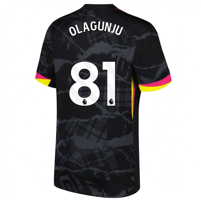 Danxen Kvinder Saheed Olagunju #81 Sort Pink Tredje Sæt Spillertrøjer 2024/25 Trøje T-Shirt