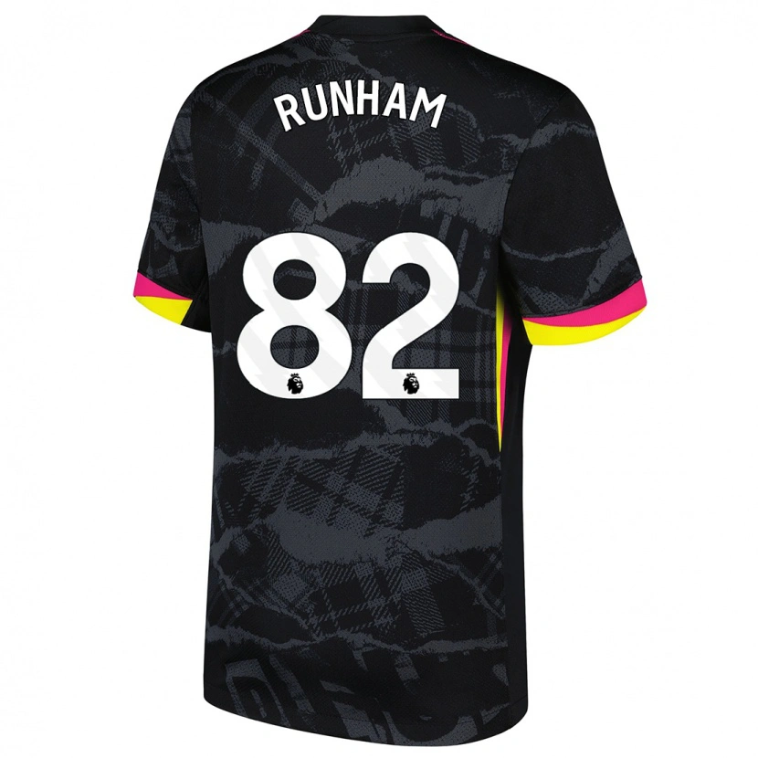 Danxen Kvinder Frankie Runham #82 Sort Pink Tredje Sæt Spillertrøjer 2024/25 Trøje T-Shirt