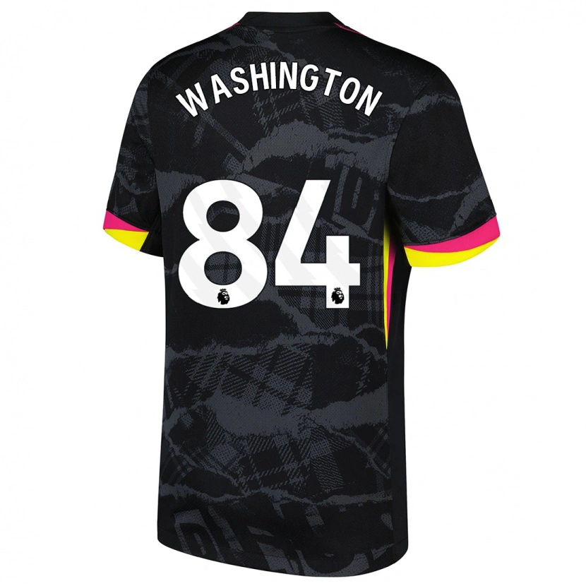 Danxen Kvinder Marcell Washington #84 Sort Pink Tredje Sæt Spillertrøjer 2024/25 Trøje T-Shirt
