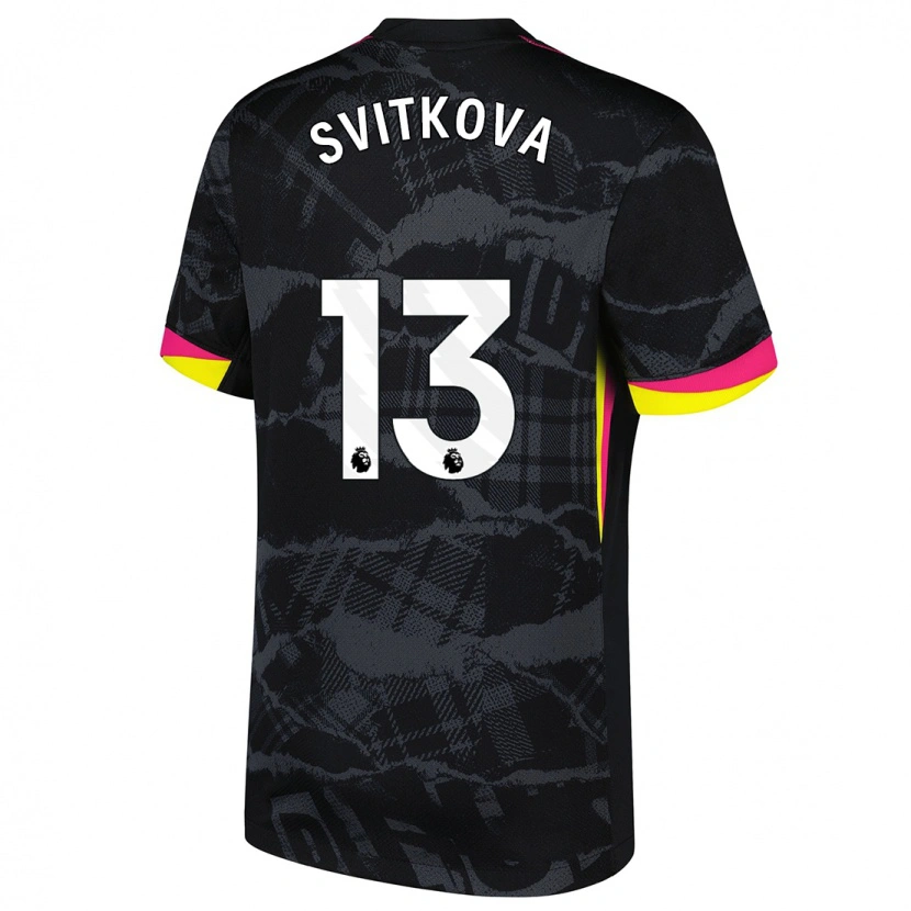 Danxen Kvinder Kateřina Svitková #13 Sort Pink Tredje Sæt Spillertrøjer 2024/25 Trøje T-Shirt