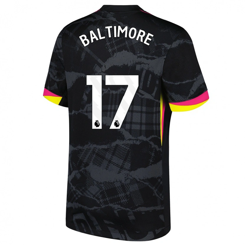 Danxen Kvinder Sandy Baltimore #17 Sort Pink Tredje Sæt Spillertrøjer 2024/25 Trøje T-Shirt