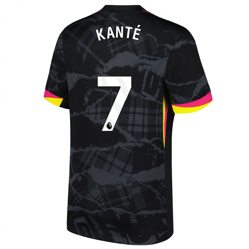Danxen Kvinder N'golo Kante #7 Sort Pink Tredje Sæt Spillertrøjer 2024/25 Trøje T-Shirt