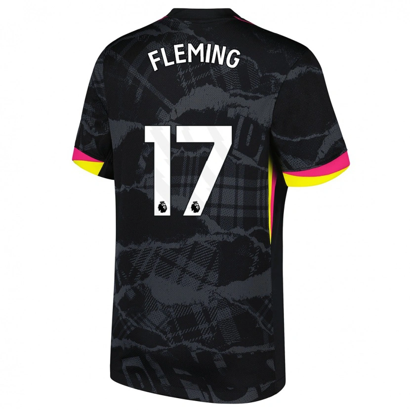 Danxen Kvinder Jessie Fleming #17 Sort Pink Tredje Sæt Spillertrøjer 2024/25 Trøje T-Shirt