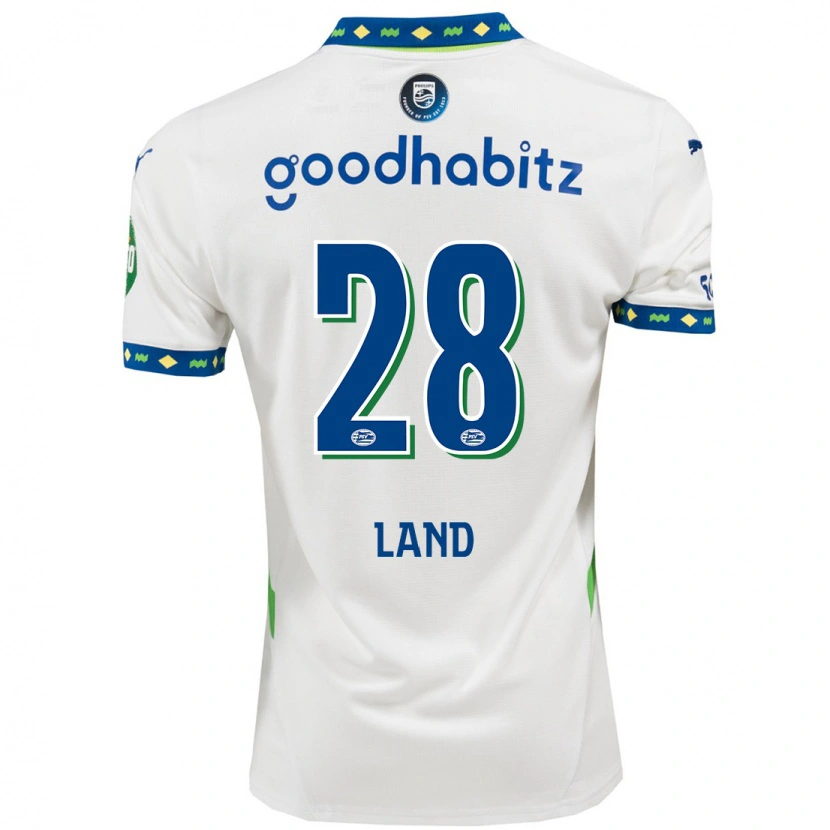 Danxen Kvinder Tygo Land #28 Hvid Mørkeblå Tredje Sæt Spillertrøjer 2024/25 Trøje T-Shirt