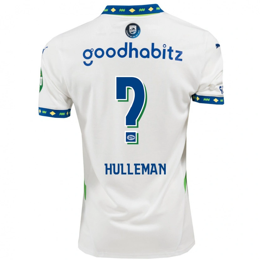 Danxen Kvinder Daan Hulleman #0 Hvid Mørkeblå Tredje Sæt Spillertrøjer 2024/25 Trøje T-Shirt