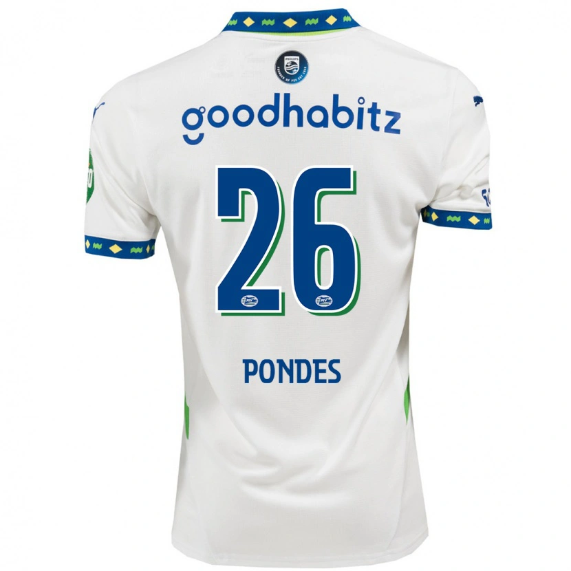 Danxen Kvinder Moon Pondes #26 Hvid Mørkeblå Tredje Sæt Spillertrøjer 2024/25 Trøje T-Shirt