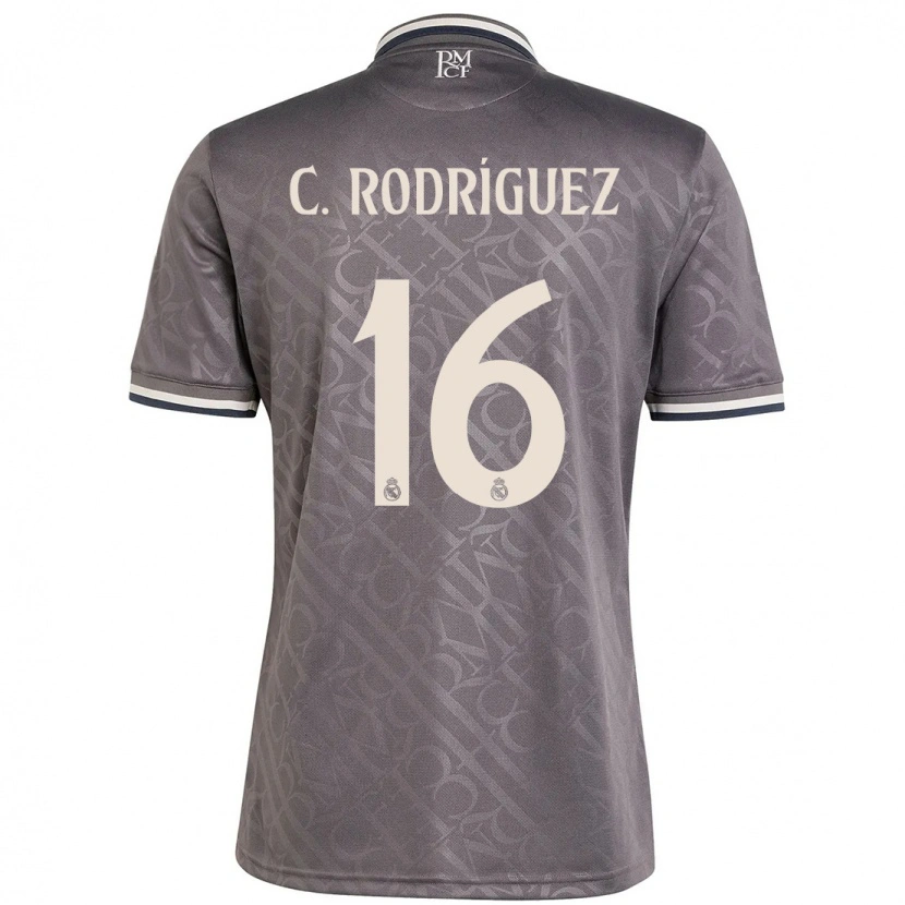 Danxen Kvinder Carlos Rodríguez #16 Trækul Tredje Sæt Spillertrøjer 2024/25 Trøje T-Shirt