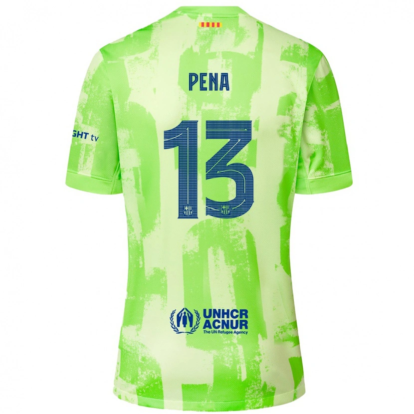 Danxen Kvinder Iñaki Peña #13 Lime Tredje Sæt Spillertrøjer 2024/25 Trøje T-Shirt