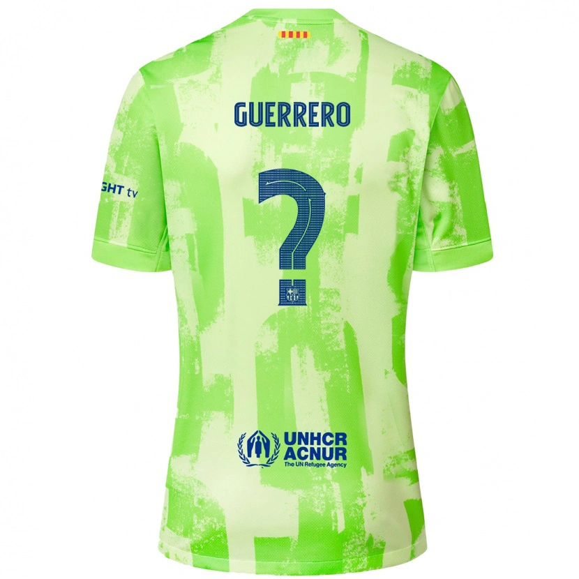 Danxen Kvinder Adrián Guerrero #0 Lime Tredje Sæt Spillertrøjer 2024/25 Trøje T-Shirt