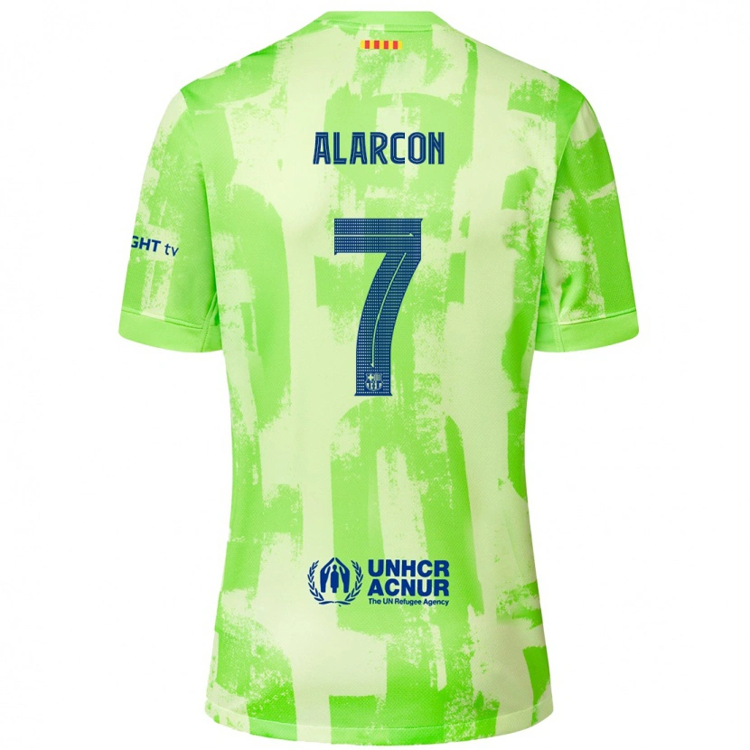 Danxen Kvinder Ángel Alarcón #7 Lime Tredje Sæt Spillertrøjer 2024/25 Trøje T-Shirt