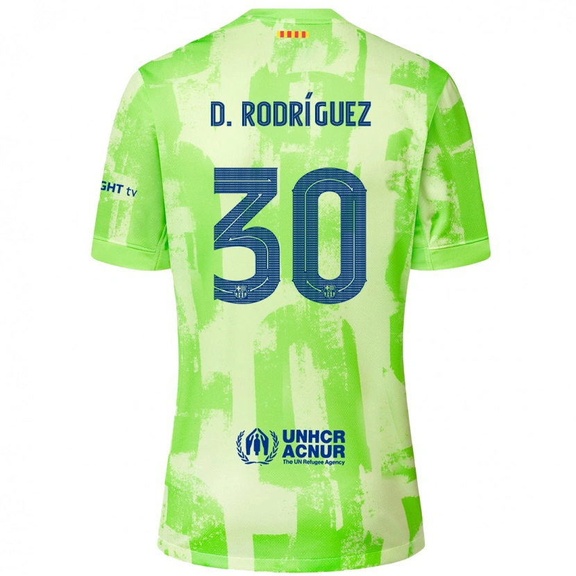 Danxen Kvinder Dani Rodríguez #30 Lime Tredje Sæt Spillertrøjer 2024/25 Trøje T-Shirt
