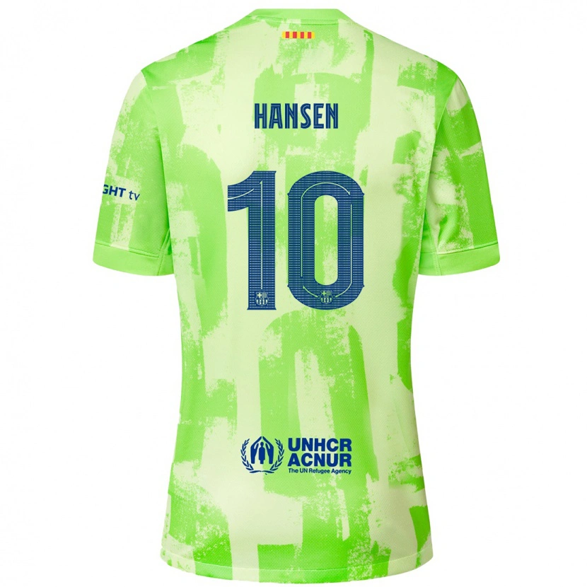 Danxen Kvinder Caroline Graham Hansen #10 Lime Tredje Sæt Spillertrøjer 2024/25 Trøje T-Shirt
