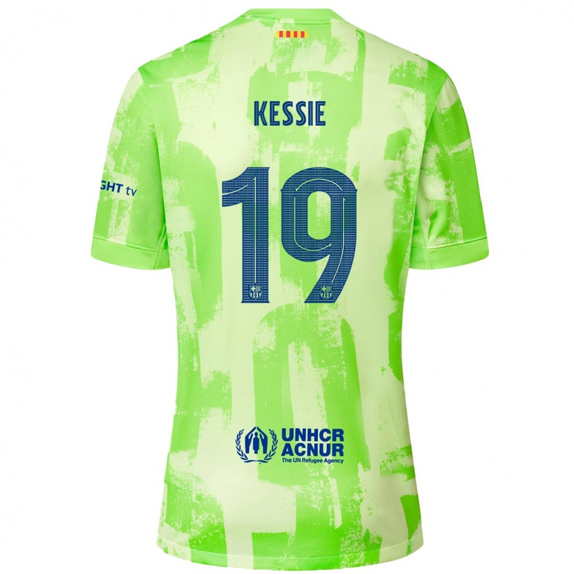 Danxen Kvinder Franck Kessie #19 Lime Tredje Sæt Spillertrøjer 2024/25 Trøje T-Shirt