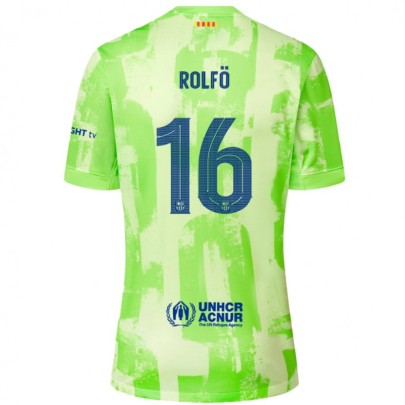 Danxen Kvinder Fridolina Rolfo #16 Lime Tredje Sæt Spillertrøjer 2024/25 Trøje T-Shirt