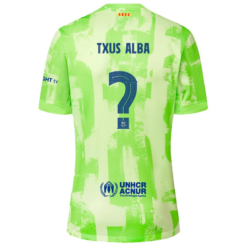 Danxen Kvinder Txus Alba #0 Lime Tredje Sæt Spillertrøjer 2024/25 Trøje T-Shirt