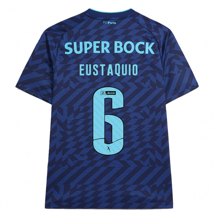 Danxen Kvinder Stephen Eustaquio #6 Marineblå Tredje Sæt Spillertrøjer 2024/25 Trøje T-Shirt