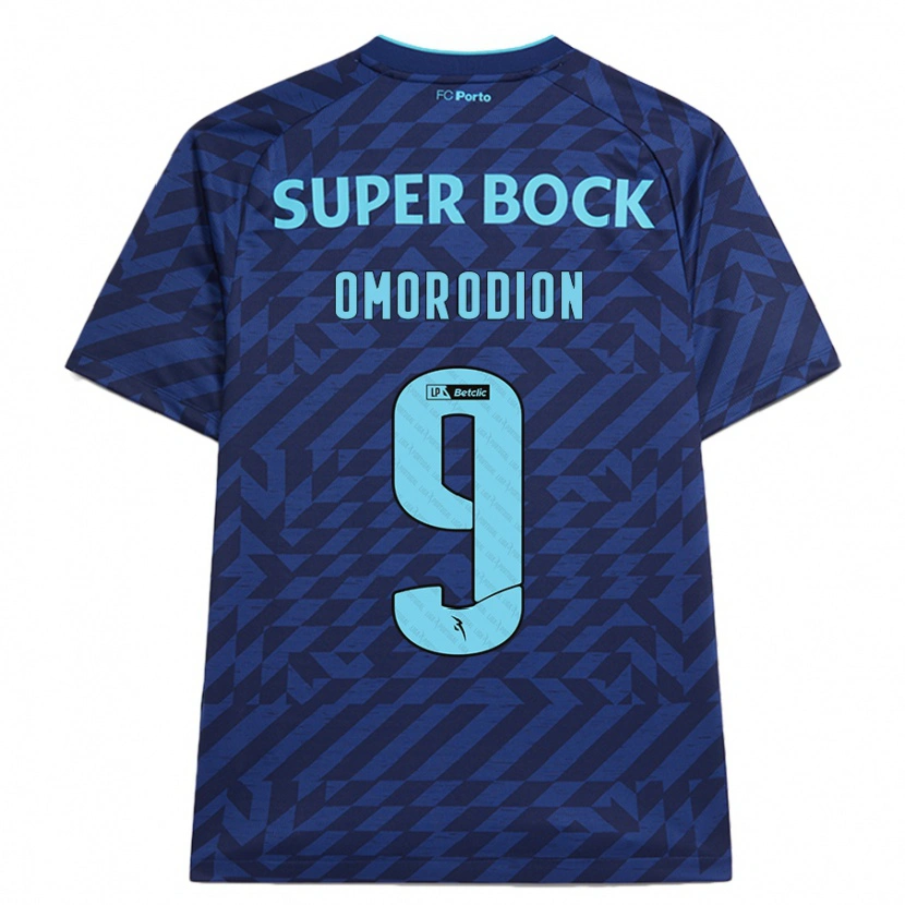 Danxen Kvinder Samu Omorodion #9 Marineblå Tredje Sæt Spillertrøjer 2024/25 Trøje T-Shirt