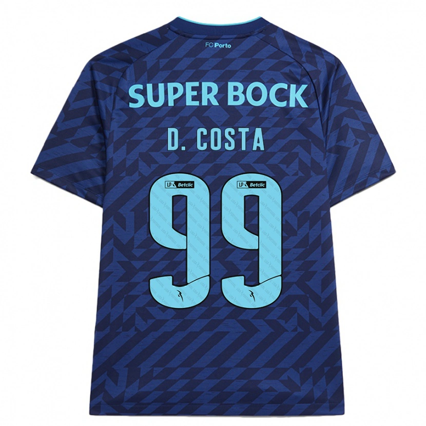 Danxen Kvinder Diogo Costa #99 Marineblå Tredje Sæt Spillertrøjer 2024/25 Trøje T-Shirt