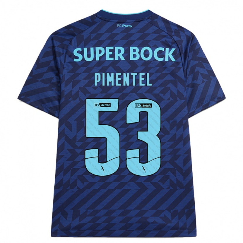 Danxen Kvinder Eric Pimentel #53 Marineblå Tredje Sæt Spillertrøjer 2024/25 Trøje T-Shirt