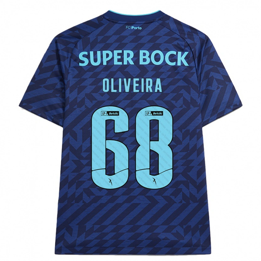 Danxen Kvinder André Oliveira #68 Marineblå Tredje Sæt Spillertrøjer 2024/25 Trøje T-Shirt