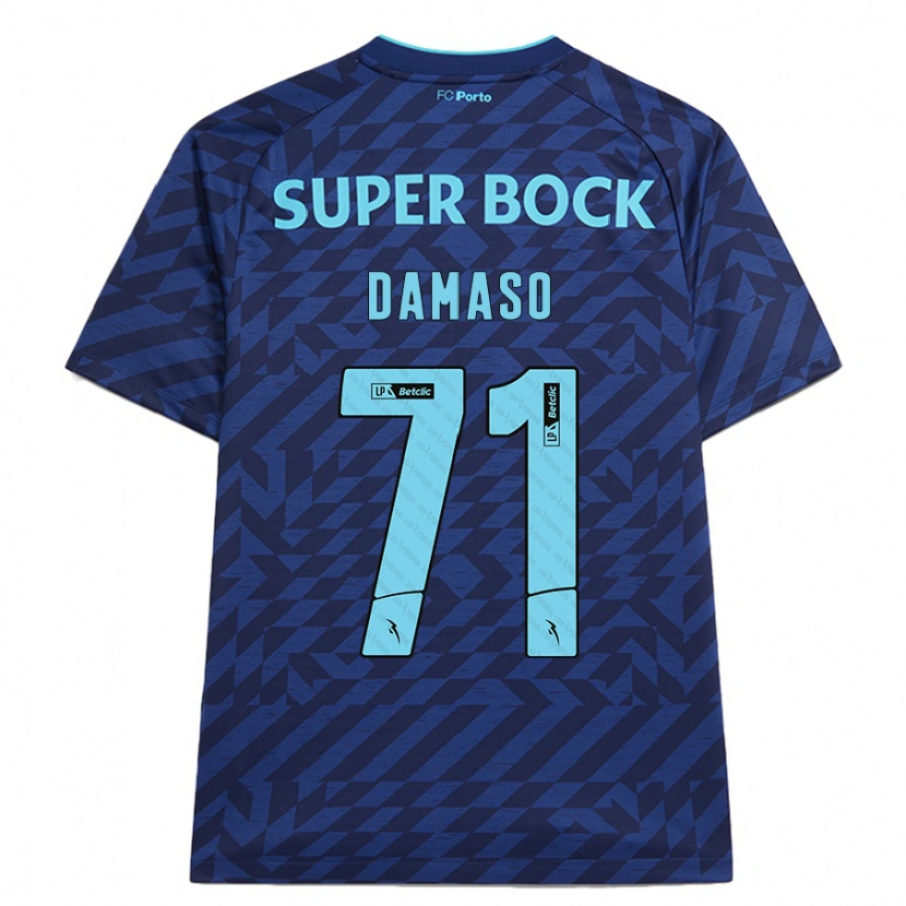 Danxen Kvinder Nico Damaso #71 Marineblå Tredje Sæt Spillertrøjer 2024/25 Trøje T-Shirt