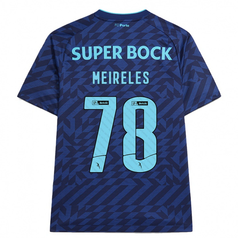Danxen Kvinder Jorge Meireles #78 Marineblå Tredje Sæt Spillertrøjer 2024/25 Trøje T-Shirt