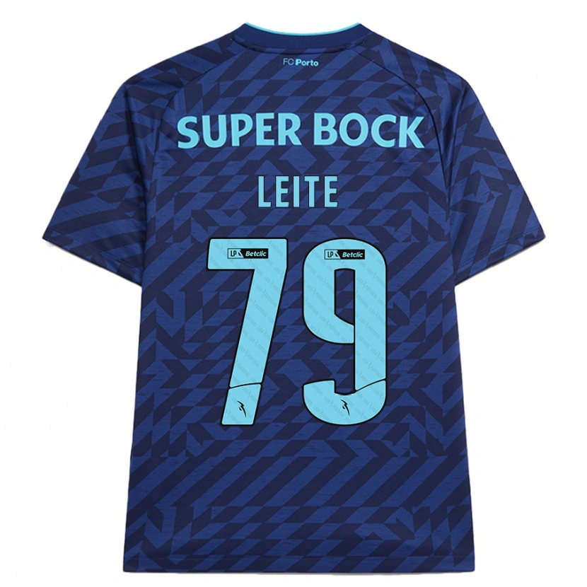 Danxen Kvinder Afonso Leite #79 Marineblå Tredje Sæt Spillertrøjer 2024/25 Trøje T-Shirt