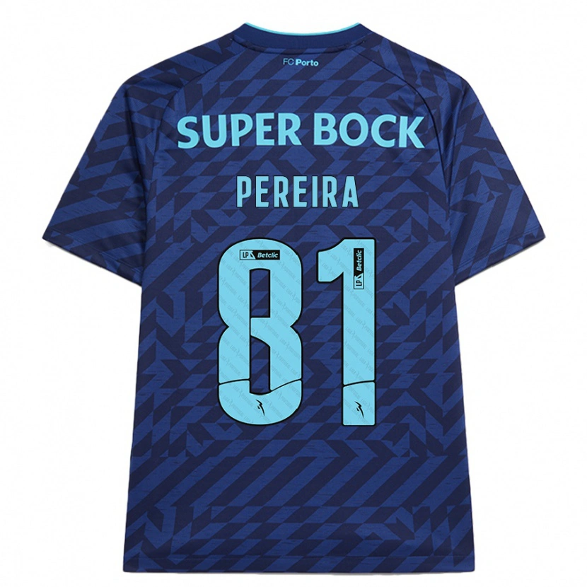 Danxen Kvinder Martim Pereira #81 Marineblå Tredje Sæt Spillertrøjer 2024/25 Trøje T-Shirt