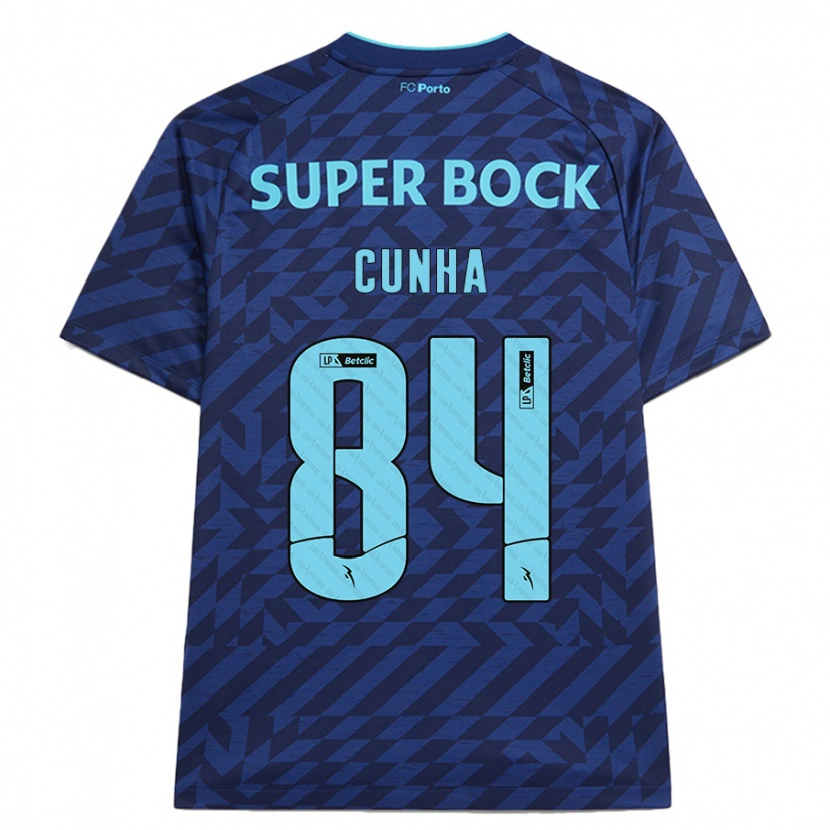 Danxen Kvinder Martim Cunha #84 Marineblå Tredje Sæt Spillertrøjer 2024/25 Trøje T-Shirt