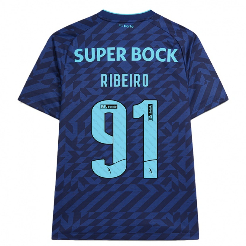 Danxen Kvinder Gonçalo Ribeiro #91 Marineblå Tredje Sæt Spillertrøjer 2024/25 Trøje T-Shirt