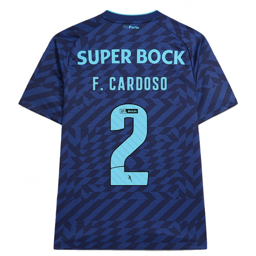 Danxen Kvinder Fábio Cardoso #2 Marineblå Tredje Sæt Spillertrøjer 2024/25 Trøje T-Shirt
