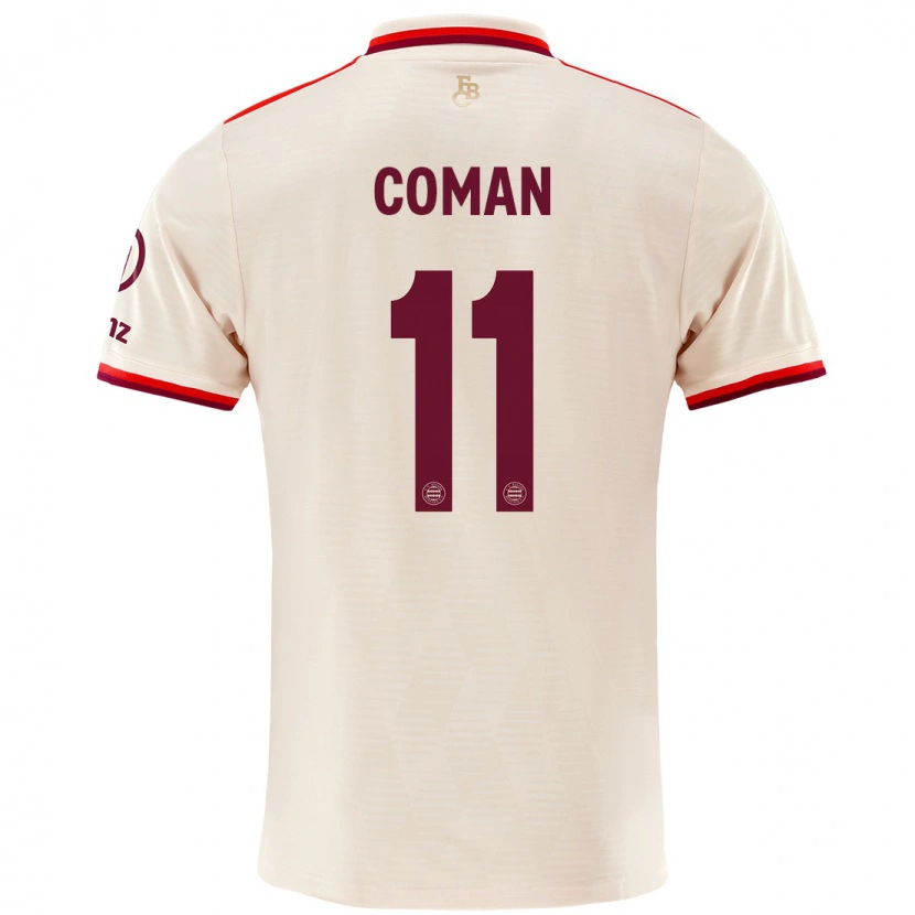 Danxen Kvinder Kingsley Coman #11 Linned Tredje Sæt Spillertrøjer 2024/25 Trøje T-Shirt