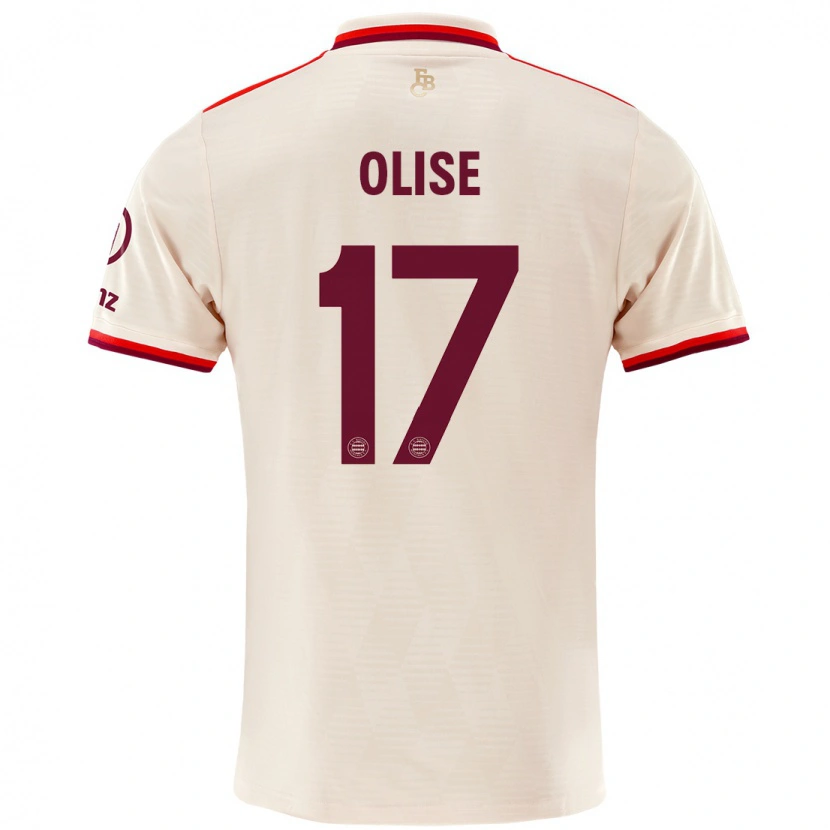 Danxen Kvinder Michael Olise #17 Linned Tredje Sæt Spillertrøjer 2024/25 Trøje T-Shirt