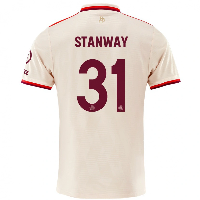 Danxen Kvinder Georgia Stanway #31 Linned Tredje Sæt Spillertrøjer 2024/25 Trøje T-Shirt