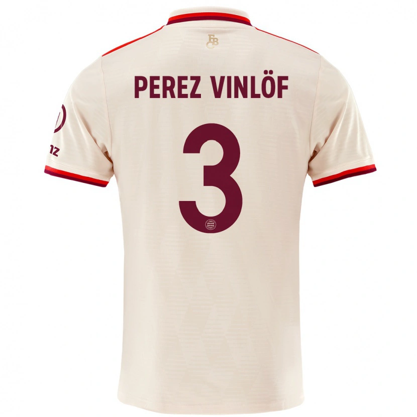 Danxen Kvinder Matteo Perez Vinlöf #3 Linned Tredje Sæt Spillertrøjer 2024/25 Trøje T-Shirt