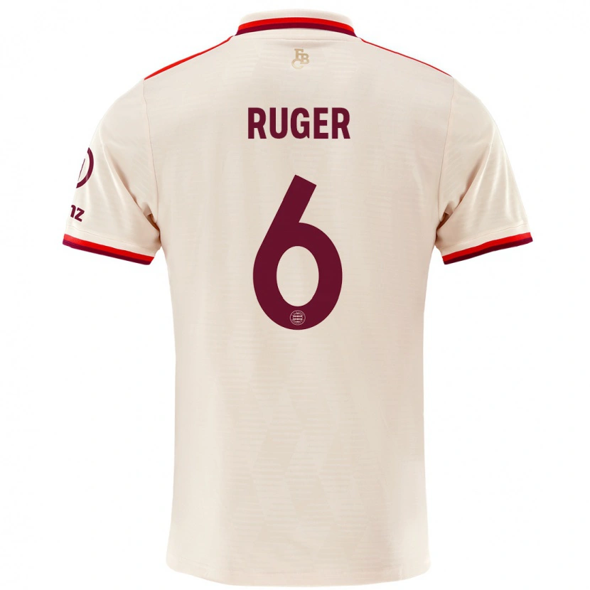 Danxen Kvinder Kurt Ruger #6 Linned Tredje Sæt Spillertrøjer 2024/25 Trøje T-Shirt