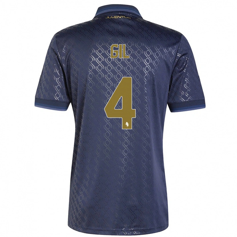 Danxen Kvinder Javier Gil #4 Marineblå Tredje Sæt Spillertrøjer 2024/25 Trøje T-Shirt