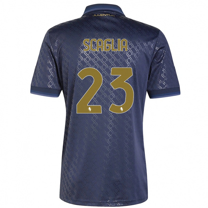 Danxen Kvinder Filippo Scaglia #23 Marineblå Tredje Sæt Spillertrøjer 2024/25 Trøje T-Shirt