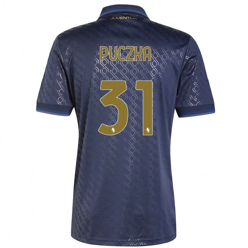 Danxen Kvinder David Puczka #31 Marineblå Tredje Sæt Spillertrøjer 2024/25 Trøje T-Shirt