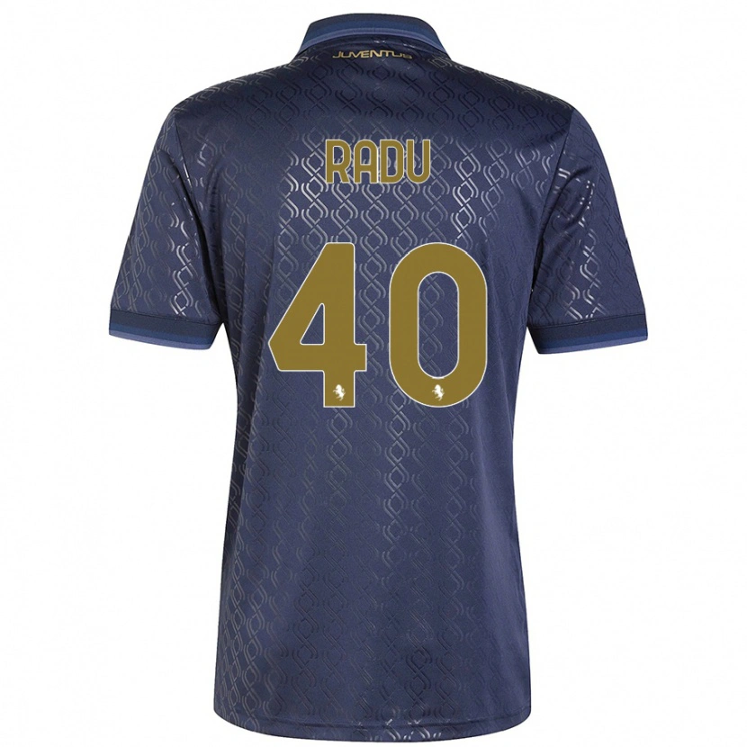 Danxen Kvinder Riccardo Radu #40 Marineblå Tredje Sæt Spillertrøjer 2024/25 Trøje T-Shirt
